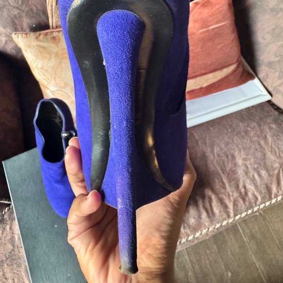 Vintage Giuseppe Zanotti Daisy Suede Wedge Ankle Booties - Authentic - Picture 8 of 11